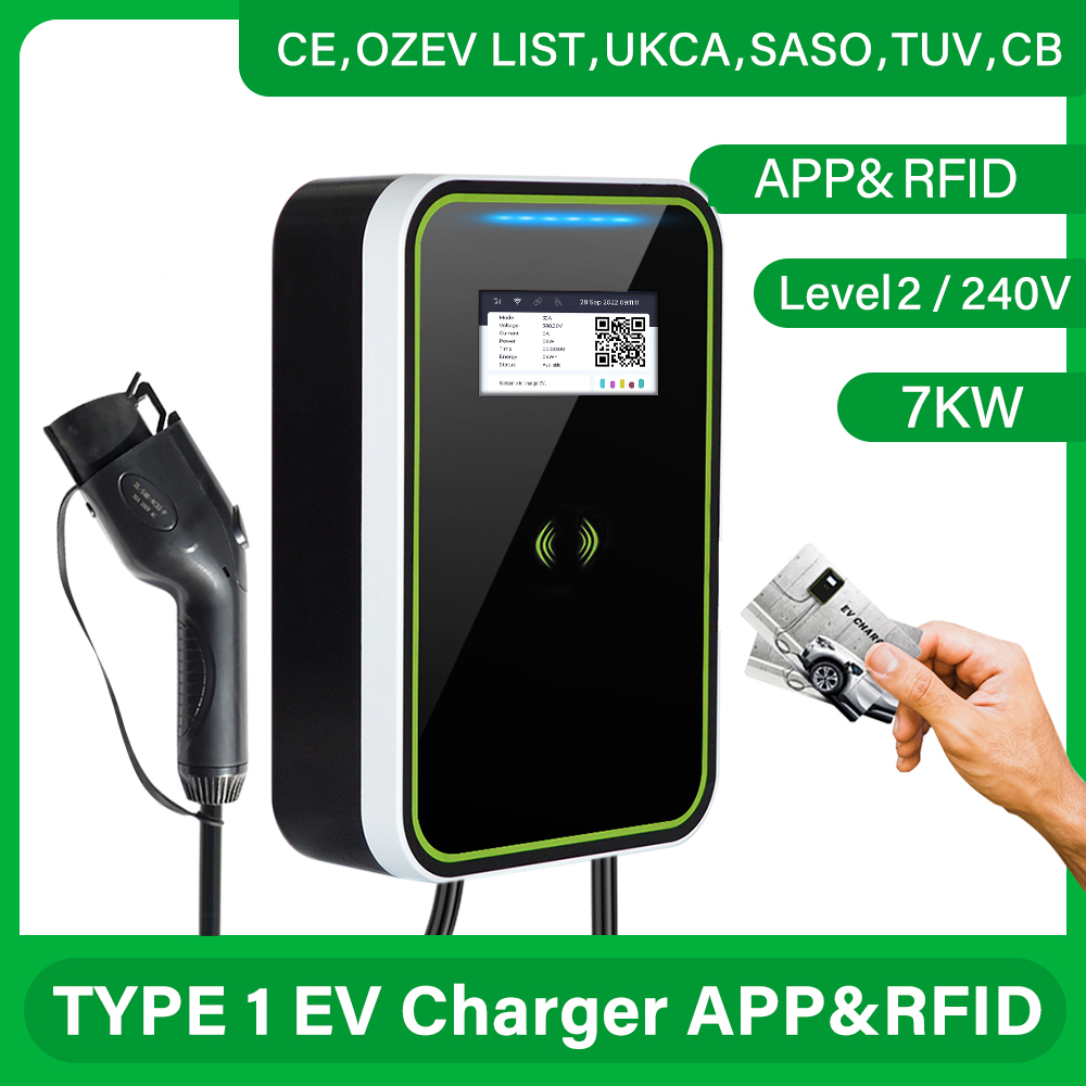 CAMA - American Standard Electric Vehicle Charging Pile - 7KW (with APP and RFID)