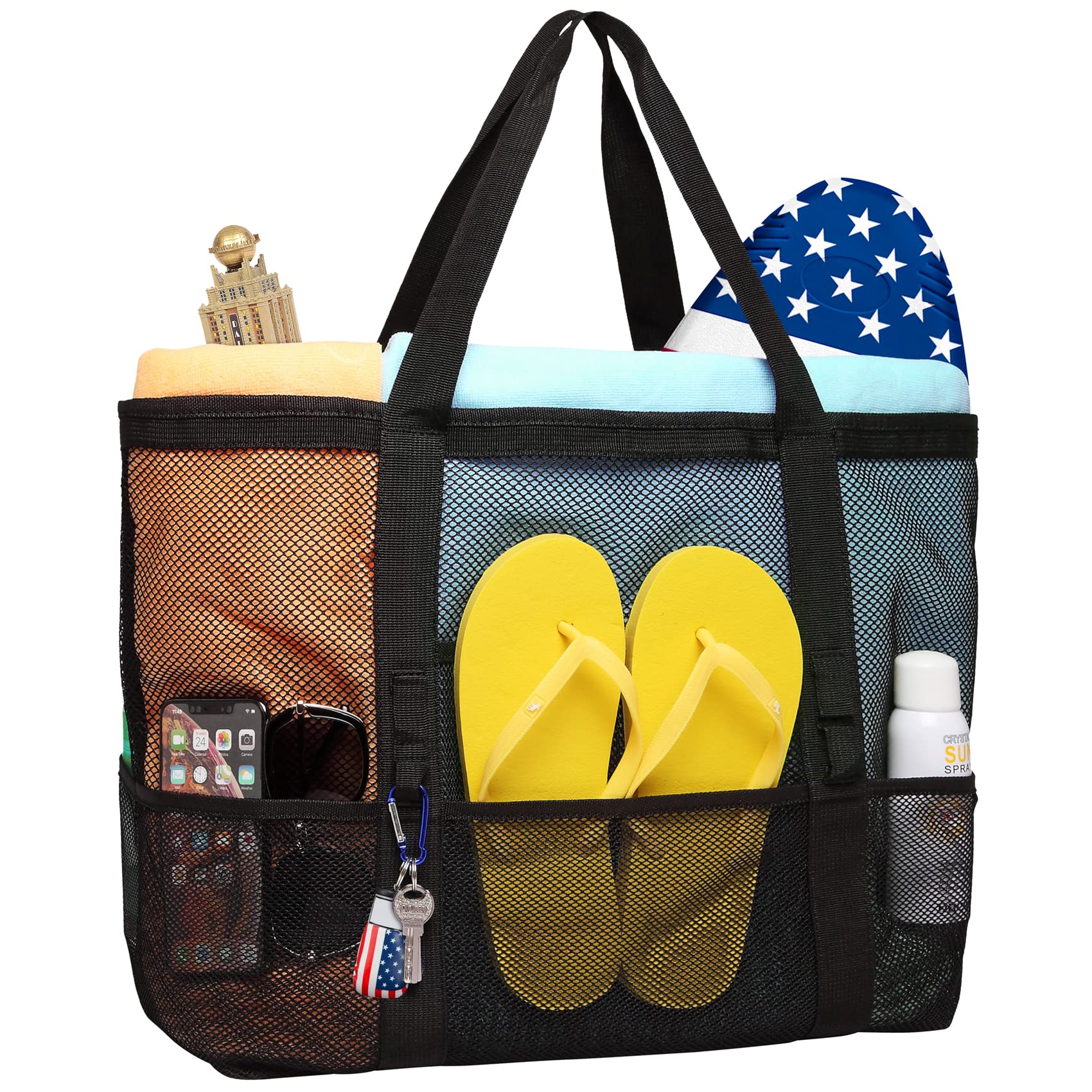 Stylish Multi Use Mesh Bag Beach Tote Bag Women Shoulder Tote Beach Bag