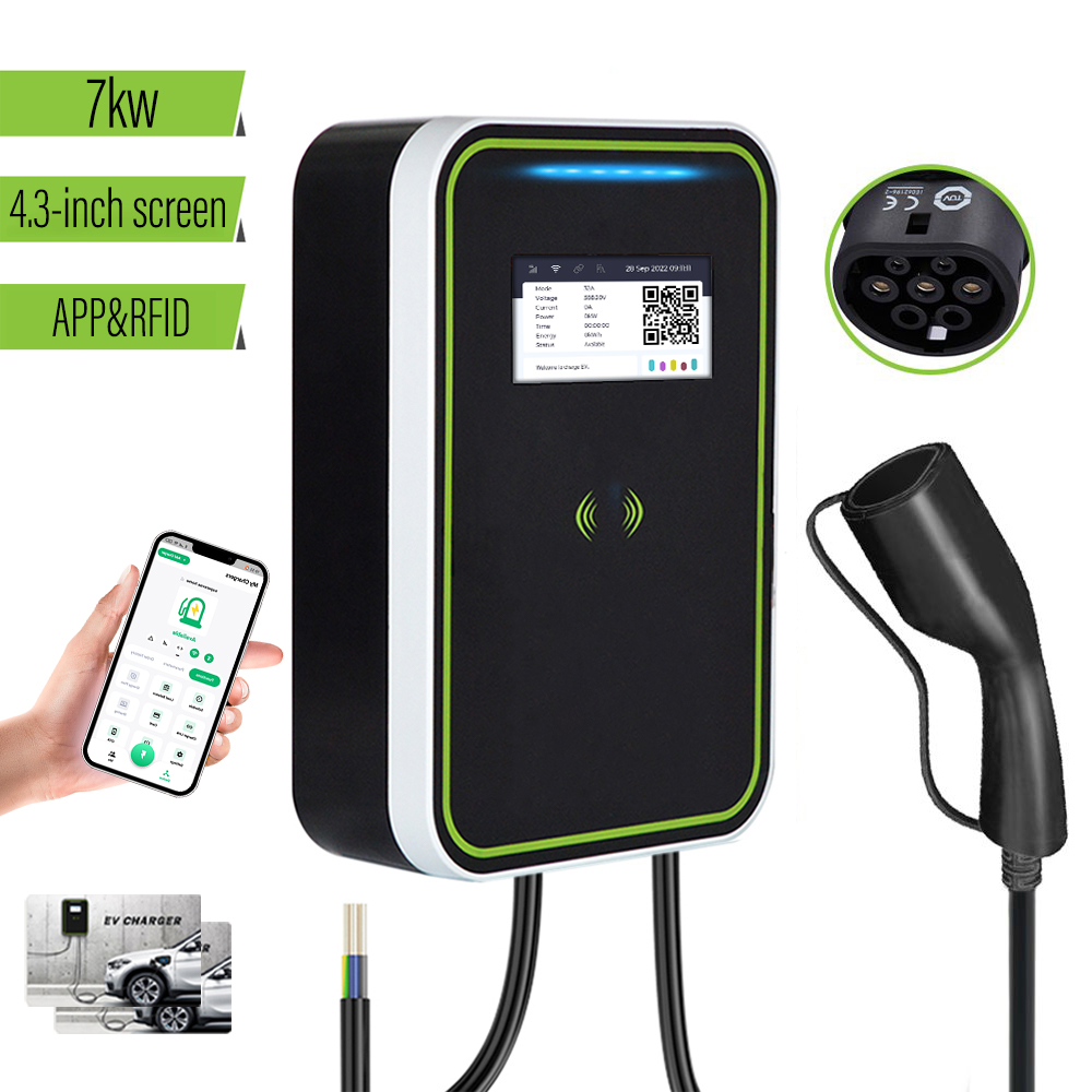 CAMA - European Standard Electric Vehicle Charging Pile - 7KW (with APP and RFID)