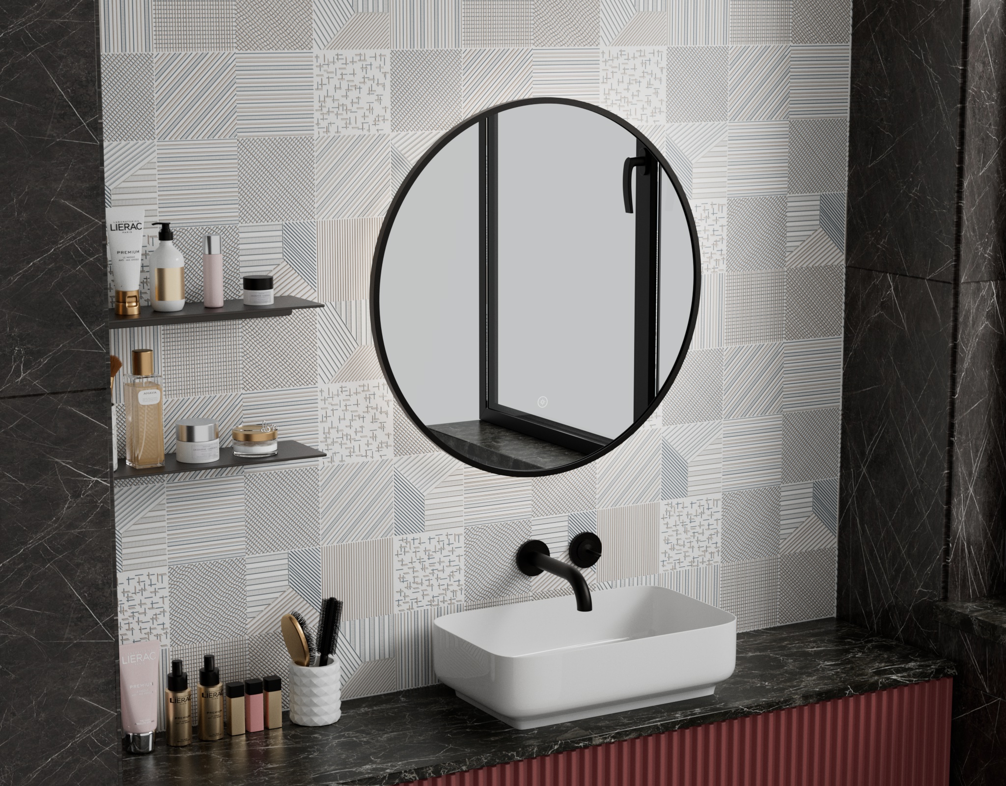 YOWAY LED Bathroom Mirror Wall Mounted LED Smart Mirror Anti-Fog Bathroom Accessories LED Mirror