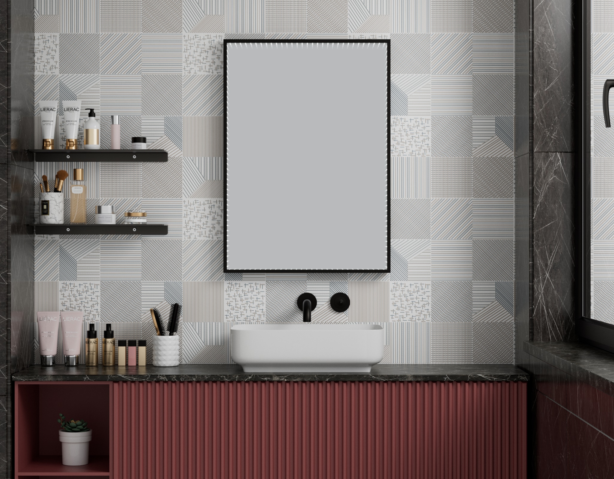 YOWAY LED Bathroom Mirror Wall Mounted LED Smart Mirror Anti-Fog Bathroom Accessories LED Mirror