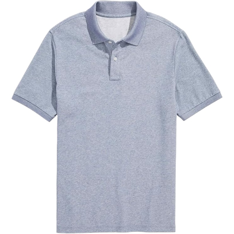 Men's casual short-sleeved polo shirt with buttons suitable for spring and summer