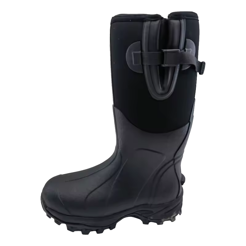 Black Classic Outdoor Waterproof 5mm Neoprene Hunting Boots Men's Air Mesh Lined Outdoor Boots