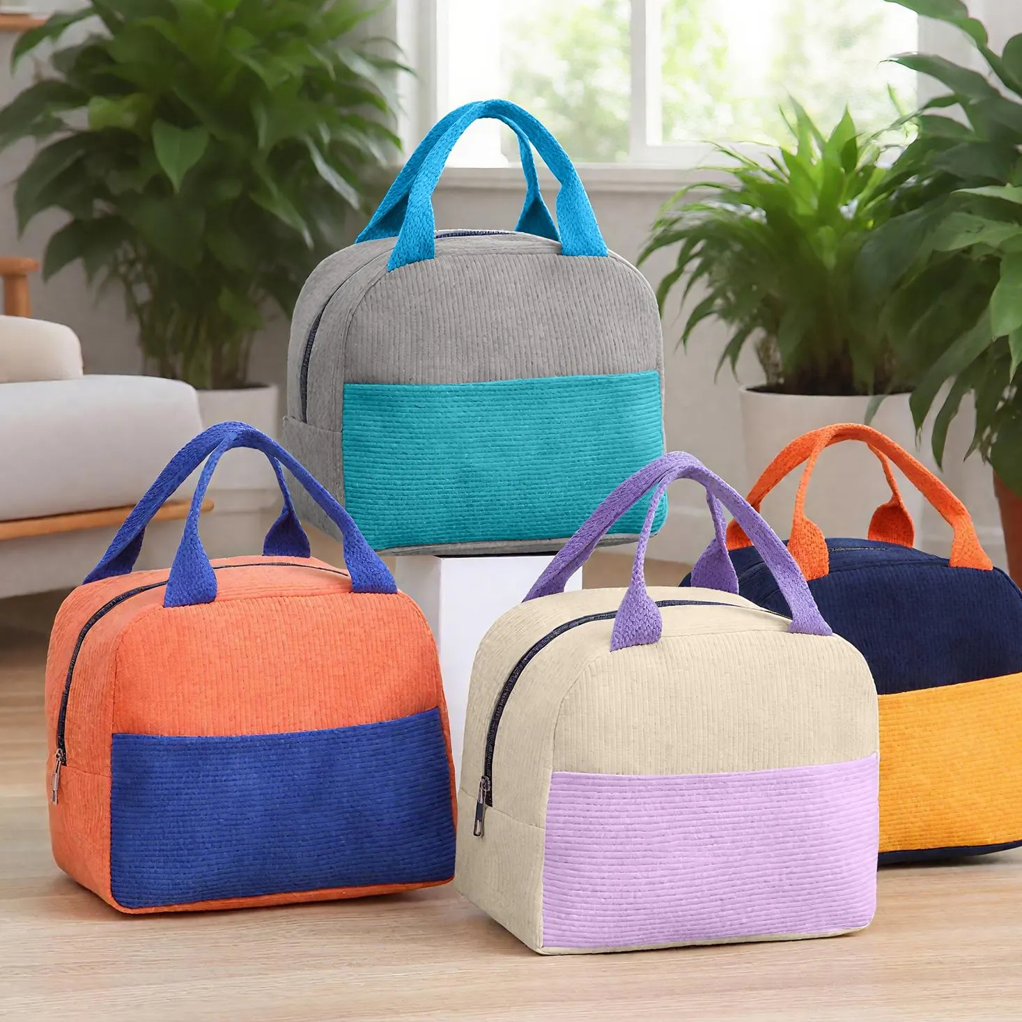 Portable Waterproof Cooler Tote Bag with Insulation Fashionable Leak-Proof Lunch Bag for Wine Cans
