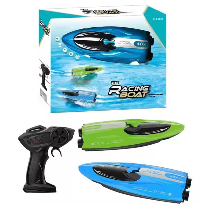 2.4G Double Vortex Jet RC Ship Remote Control Toy RC Boat Toy Electric Ship Toy Kids Plastic Toy