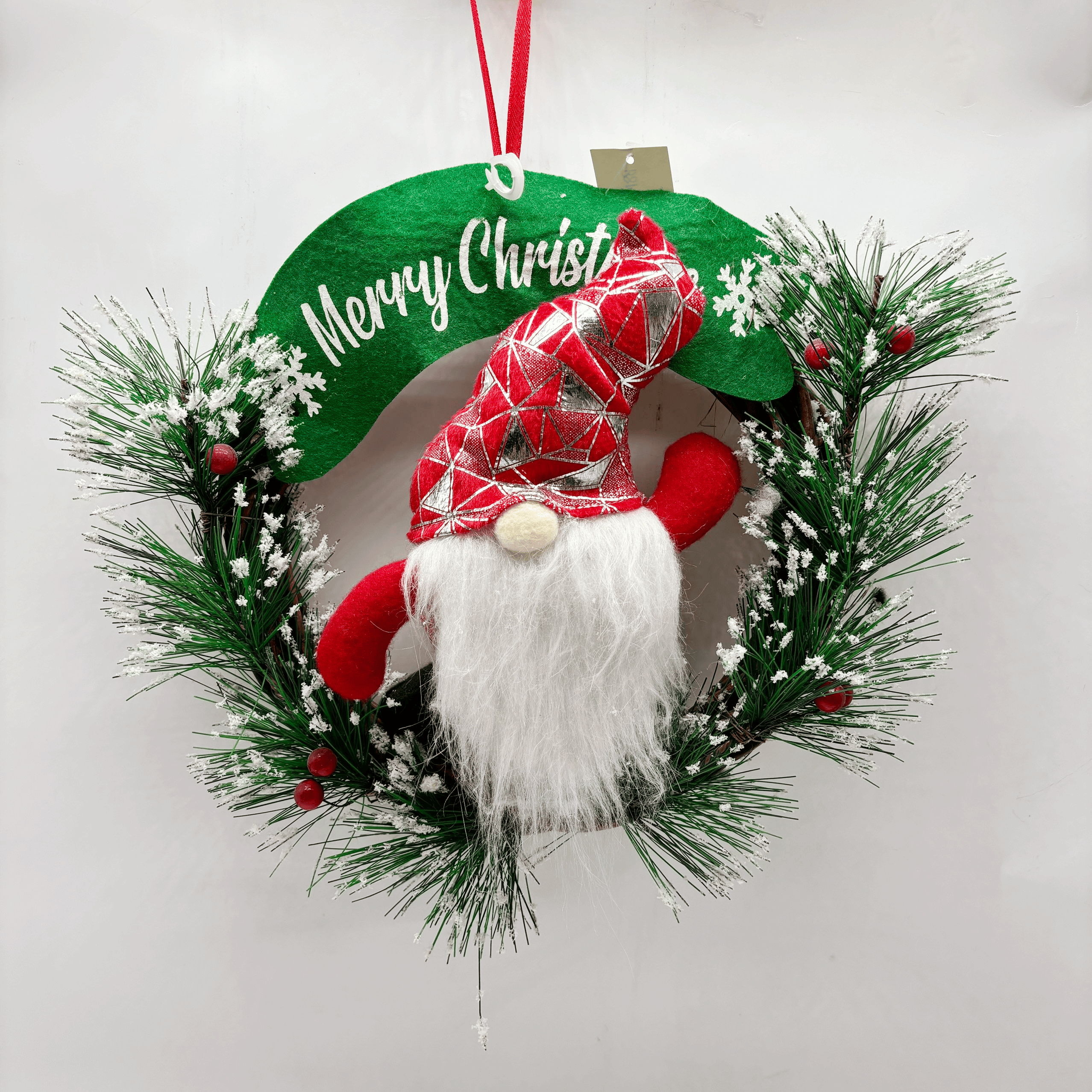 Christmas wreaths with gnomes