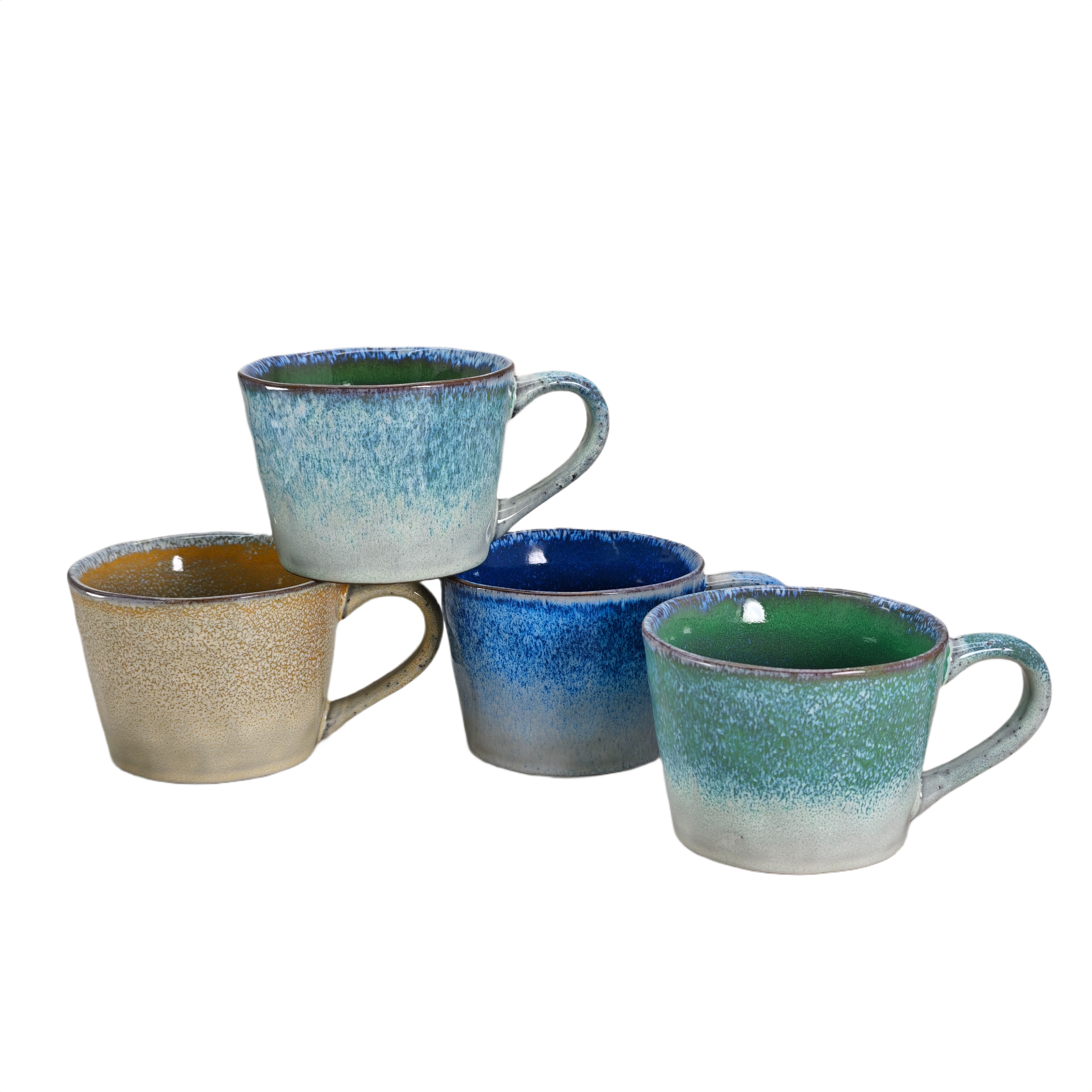 Reaction glaze gradient coffee cup