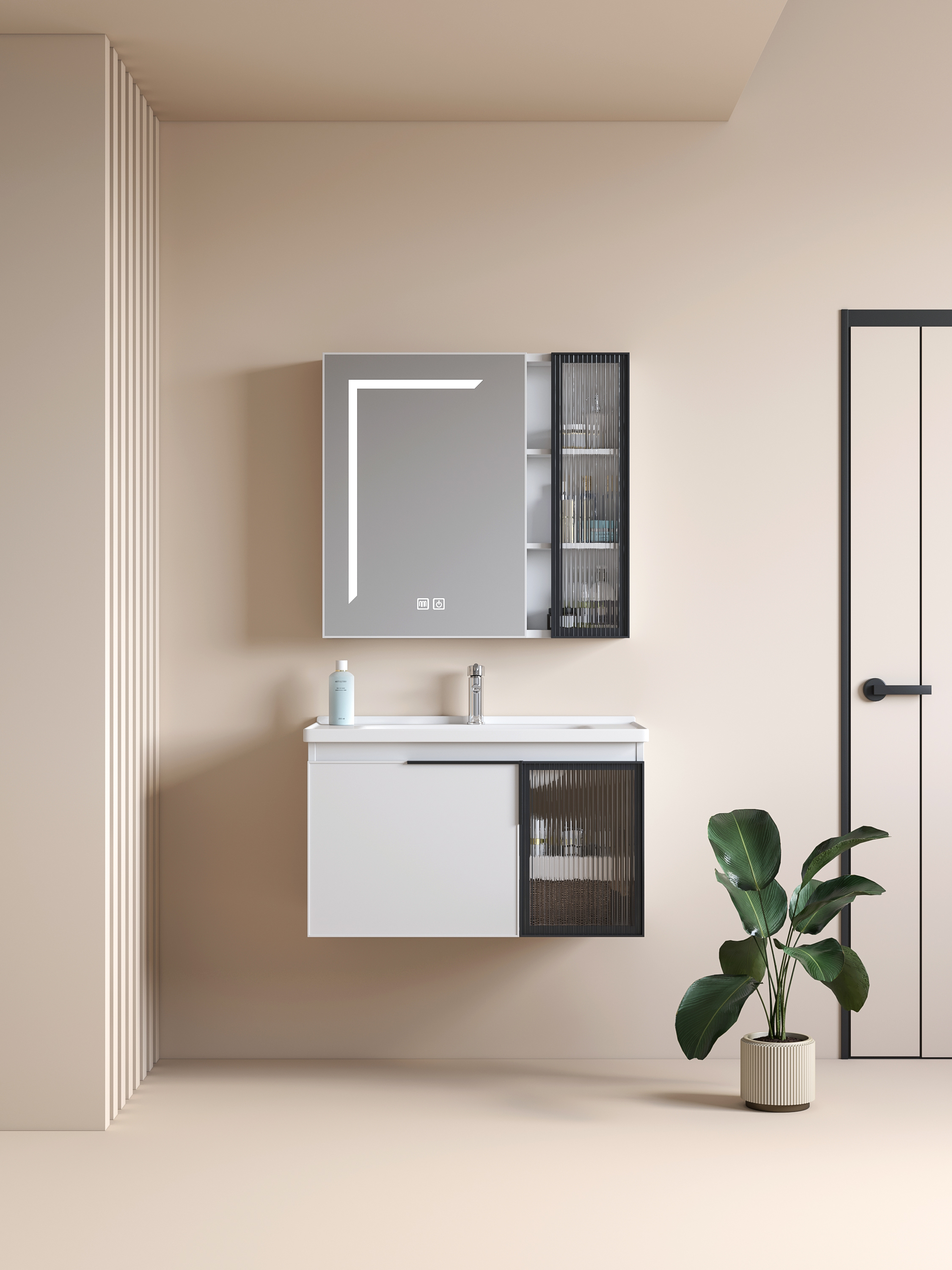 Led Bathroom Mirror Cabinet With Lec Dimmer Switch Shaver Socket Demister For Makeup Shaving