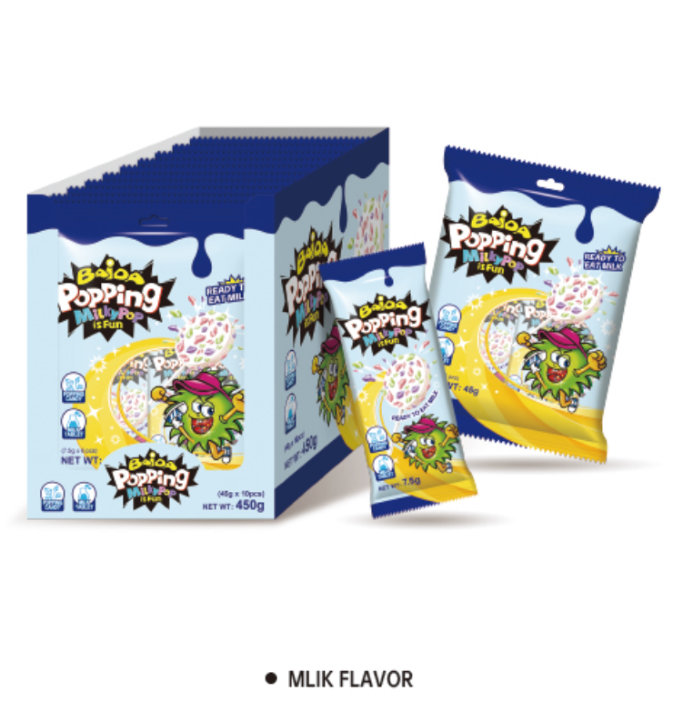 450g BAIDA POPPING MILKY POP IS FUN