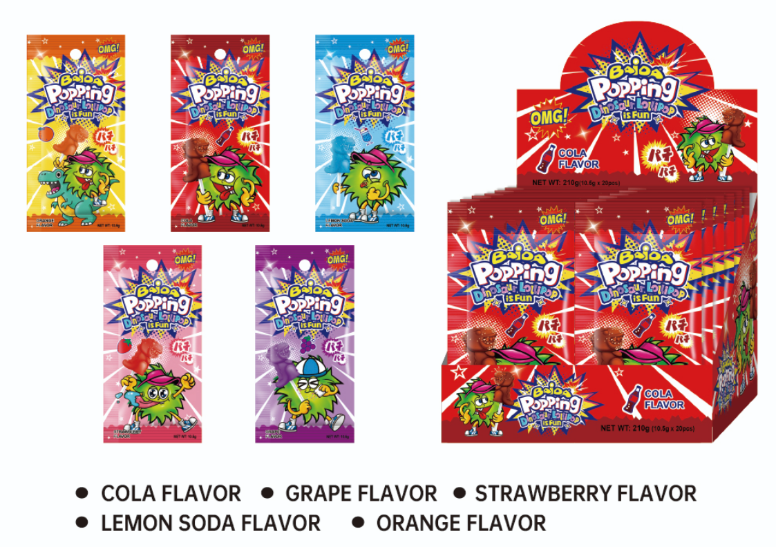 10.5g BAIDA POPPING DINOSAUR LOLLIPOP