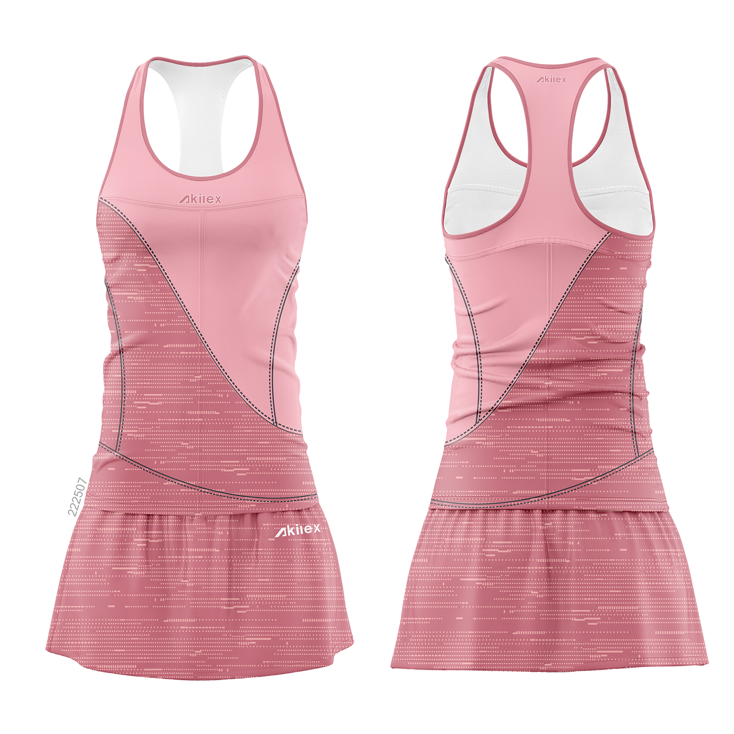 Akilex Custom Logo Tennis Jersey Sports Wearutdoor Running Fitness Solid Yoga Dress Tennis Skirt