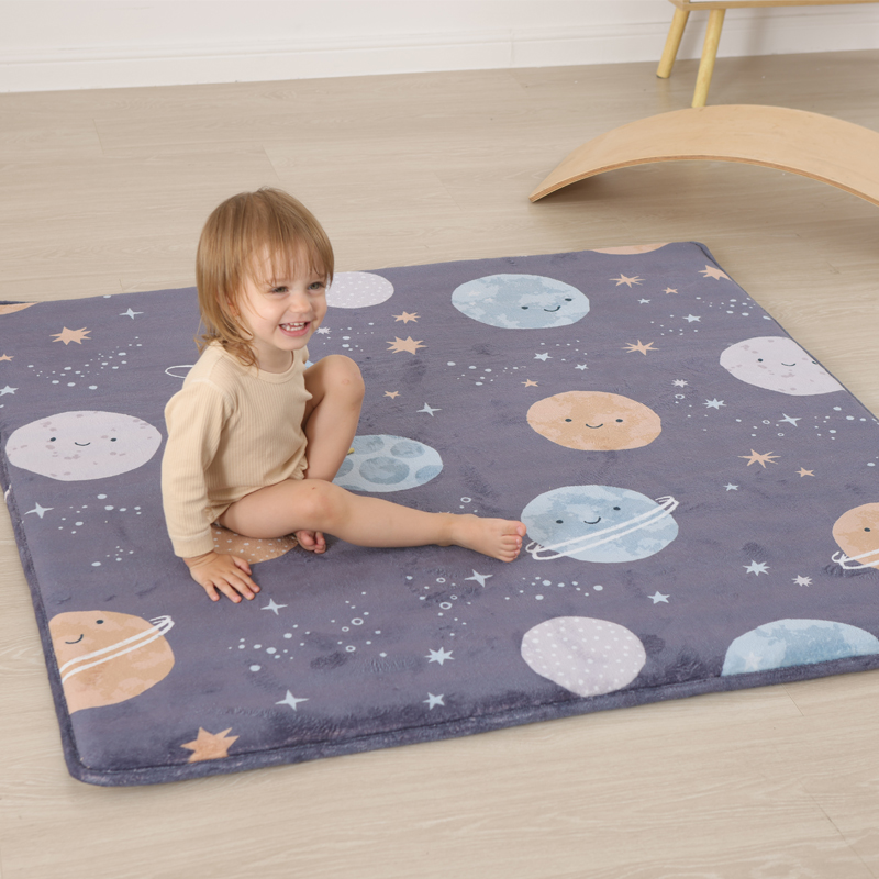 3cm Thick Children Play Mat Coral Velvet Baby Toddler Crawling Mat Custom Mat for Yoga Fitness