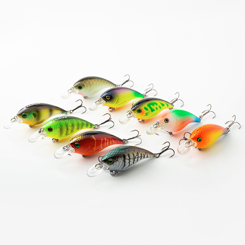 60mm 10g Floating Fishing Lure VC01 Rattle Sound Wobbler Hard Bait Shallow Diving Crankbaits