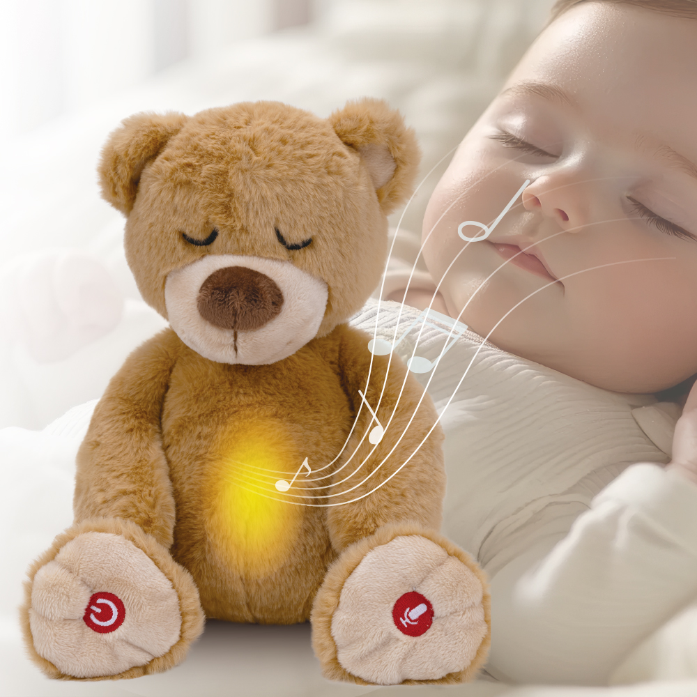 Konig Kids Soothing Plush Toy with Light, Music & Breathing Motions with record & cry sensor funtion