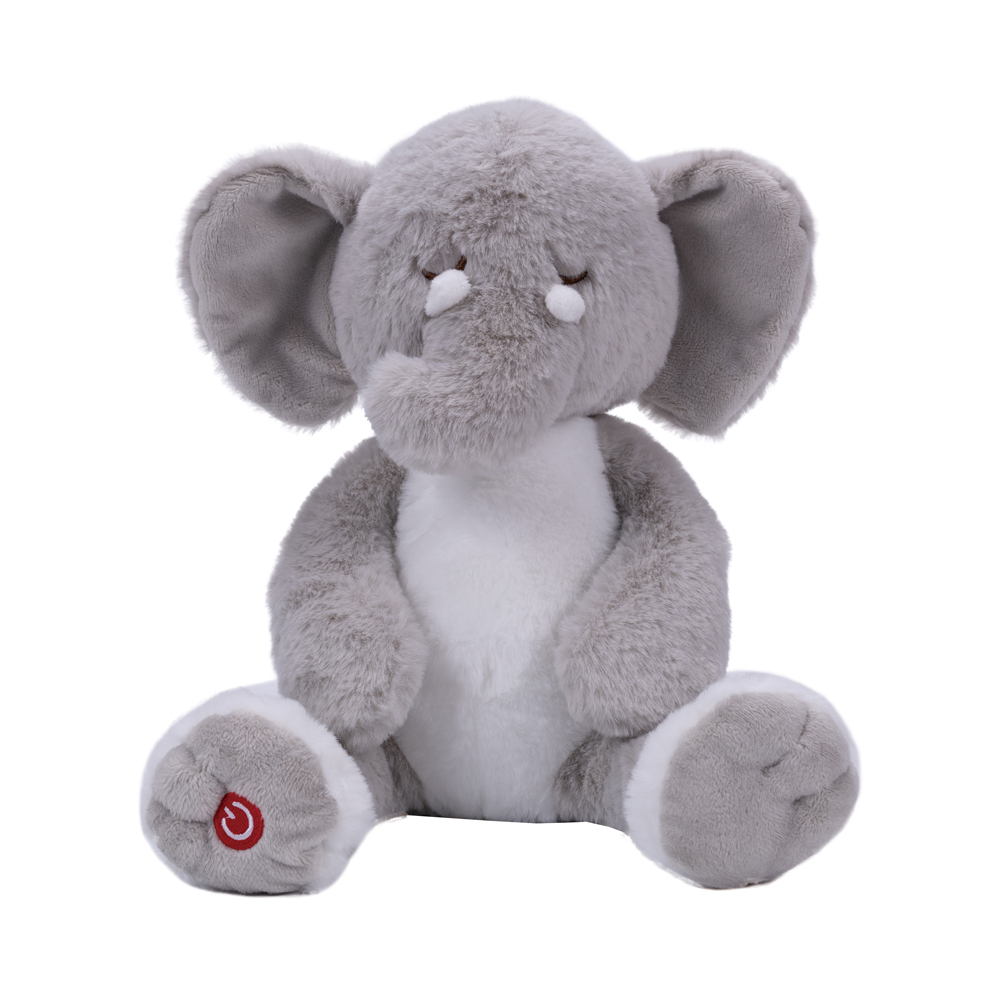 Konig Kids Soothing Plush Toy with Light, Music & Breathing Motions