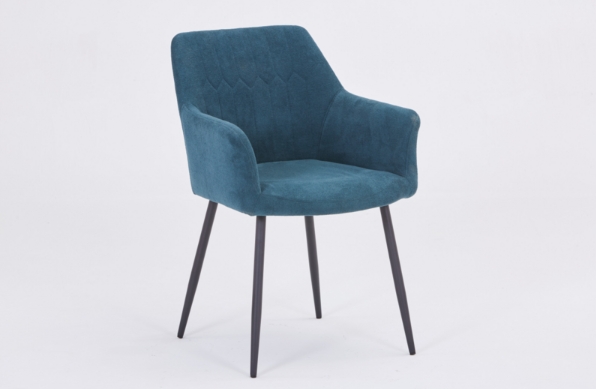 Romance Dining chair OEM Upholstered Velvet Fabric Dining Chair with Armrest