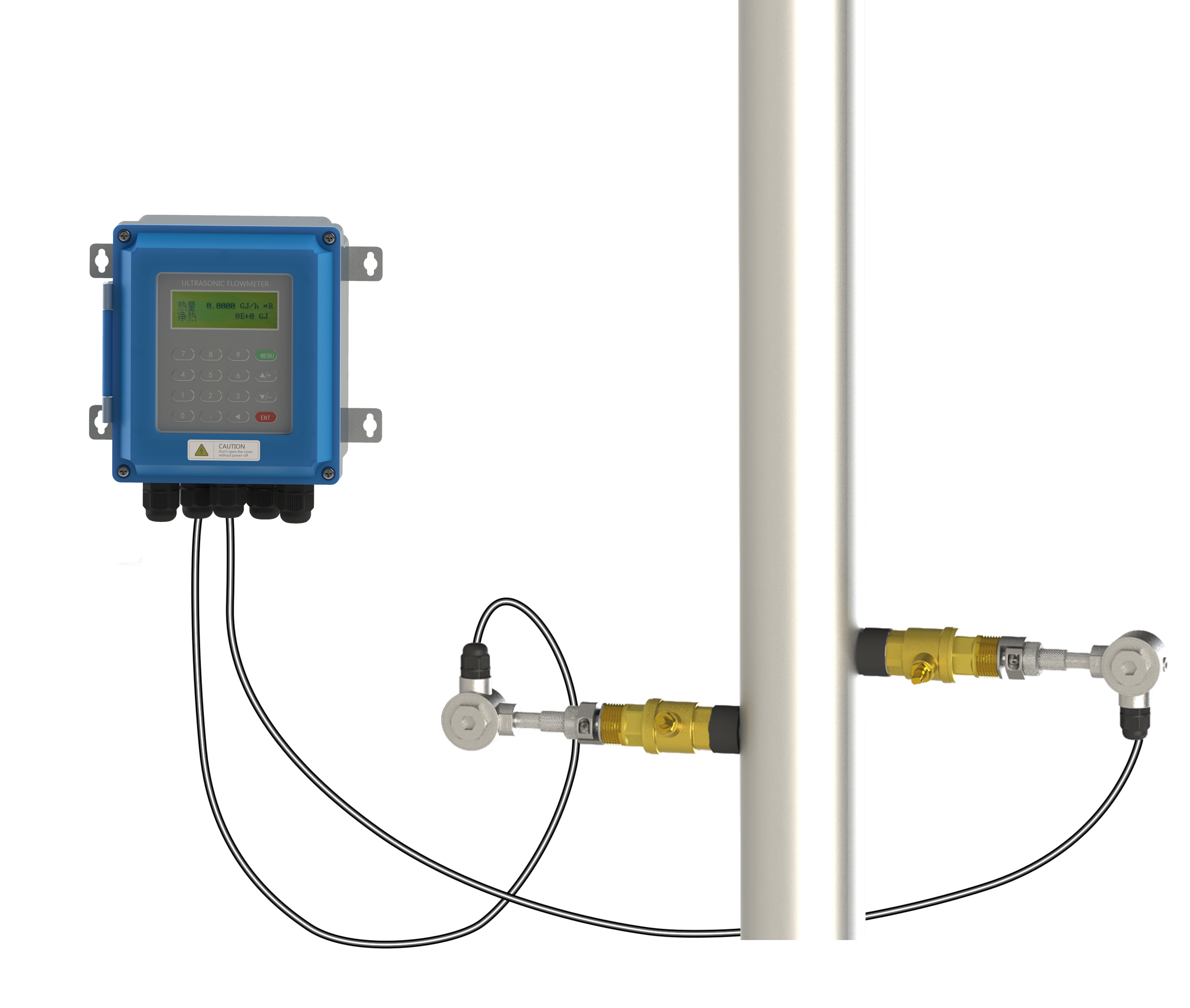 Ultrasonic RS485 Liquid Flow Meter Variable Area Water Meter Wall Mounted Types Flow Meter