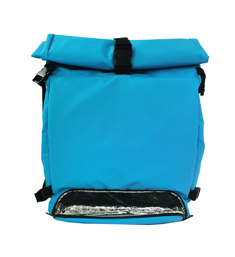 Insulated Roll Top Food Delivery Backpack Thermal Pizza Delivery Rucksack Large Grocery Delivery Bag