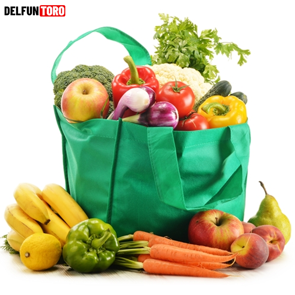 Eco friendly tote bags waterproof pp woven shopping bag recyclable non woven grocery tote bag