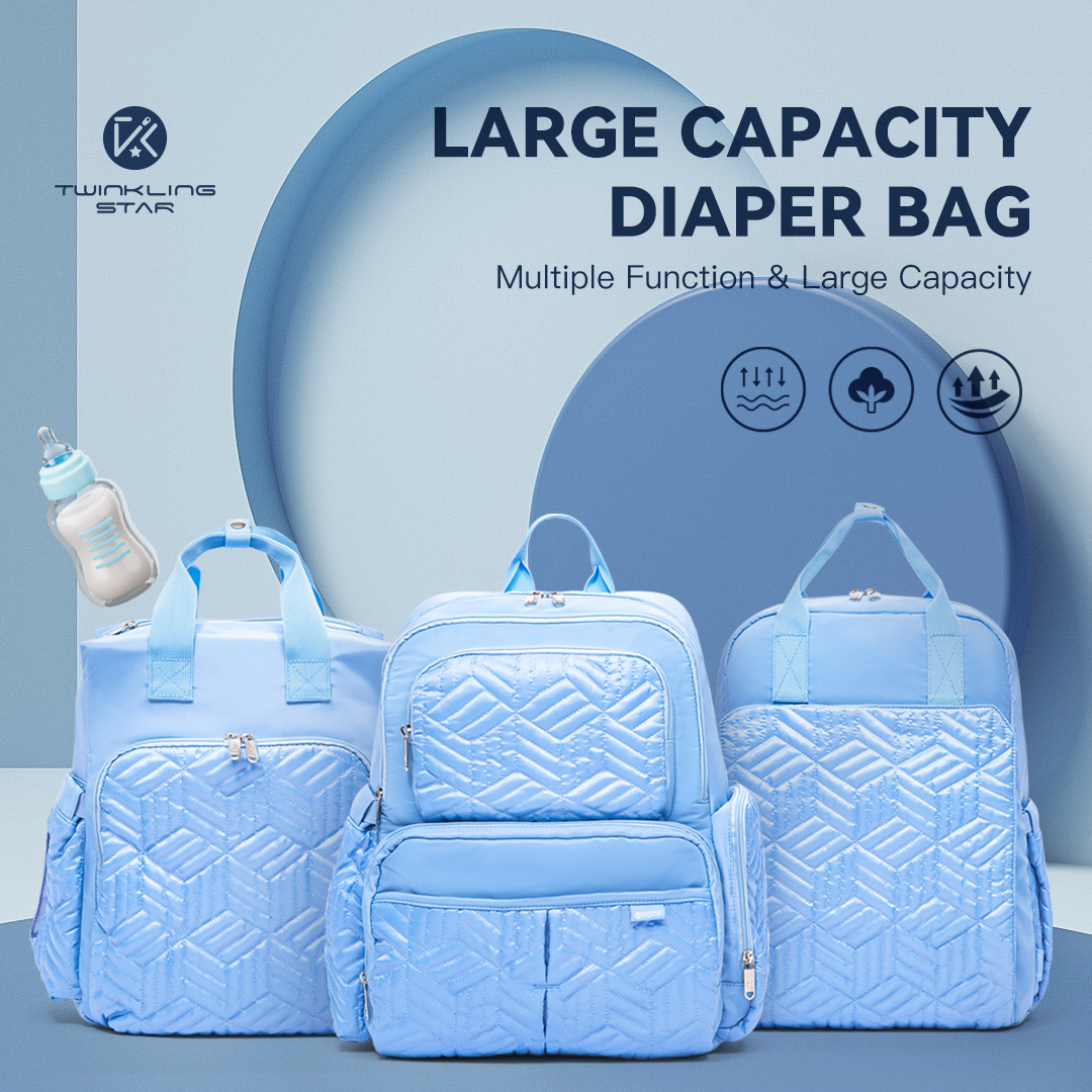 New design quilting large capacity diaper bag and backpack collection