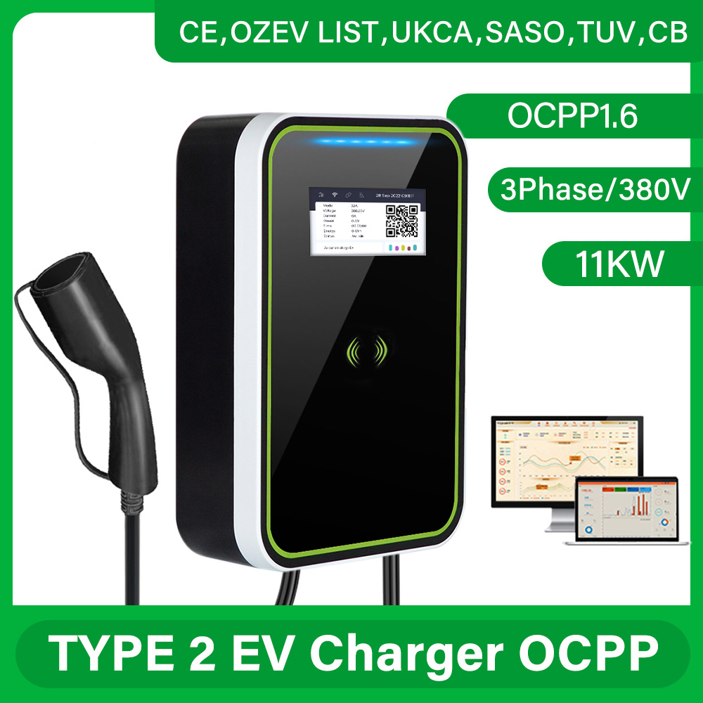 CAMA - European Standard Electric Vehicle Charging Pile - 11KW (with OCPP)