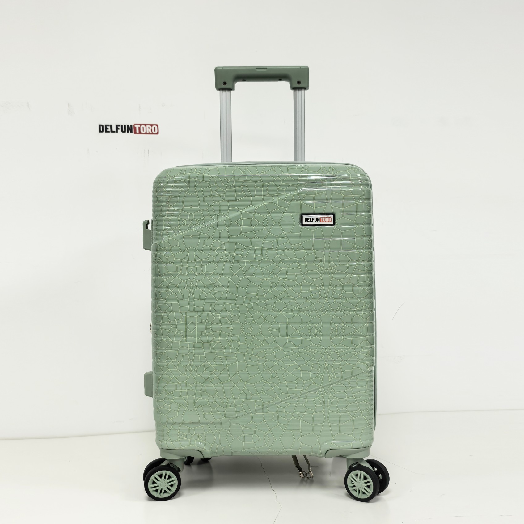 DELFUN TORO -- 3pcs Set PC ABS Luggage with Cup Holder TSA lock, 8 Airplane Wheels & Expandable