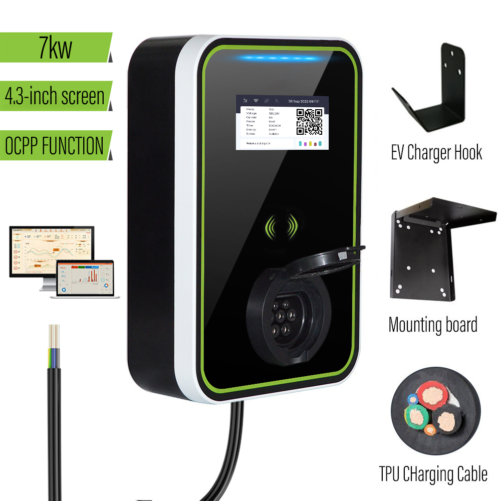 CAMA - European Standard Electric Vehicle Charging Pile - 7KW (with OCPP)