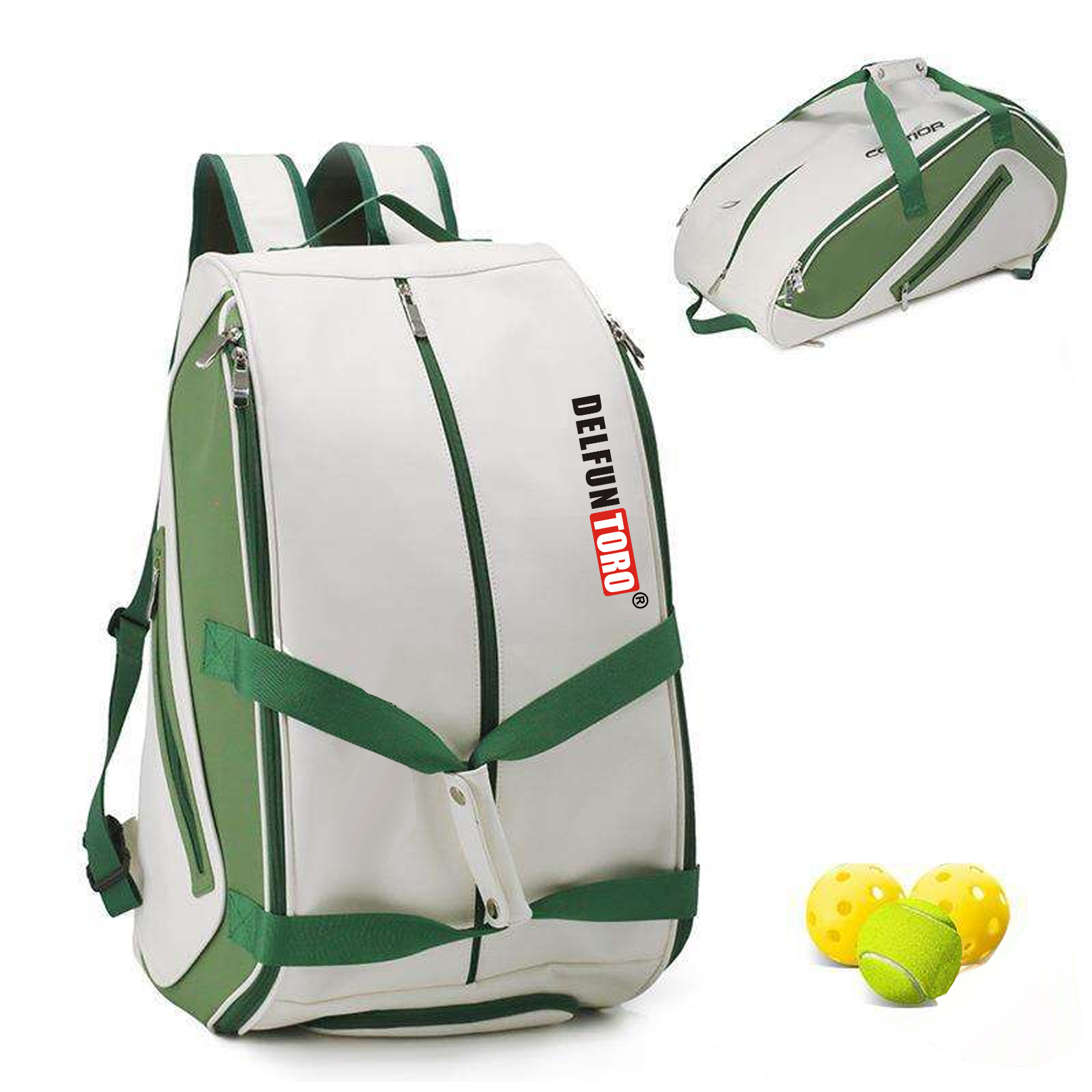 DELFUN TORO Pickleball Backpack Ball Racket Bag for Club Tennis Outdoor Sports Pickle Badminton Bag