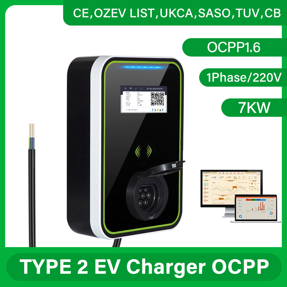 CAMA - European Standard Electric Vehicle Charging Pile - 7KW (with OCPP)