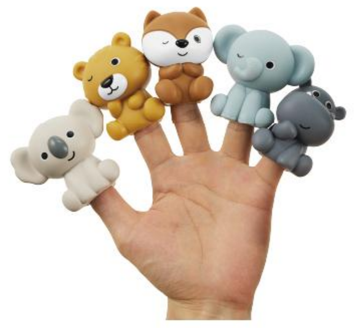 Mini Adorable Animal Hand Puppet Set for Babies & Toddlers - Customizable Educational Toy
