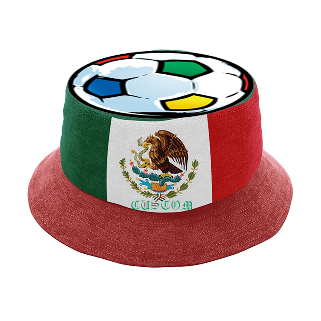 Custom 2026 World Soccer Team Fisherman Cap Sport Event Flag Supporter Football Club Cup Bucket Hat
