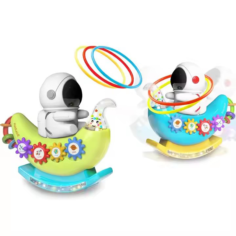 Electric Slosh Astronaut Toy Electric Rocking Boat Toy Kids Music Light Toy Educational Toy