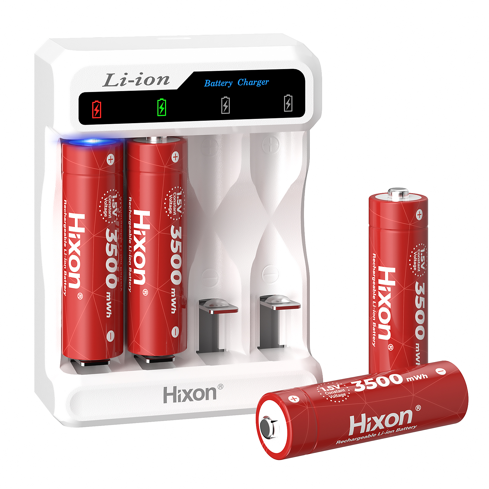 Hixon AAA Rechargeable Lithium Batteries and Charger