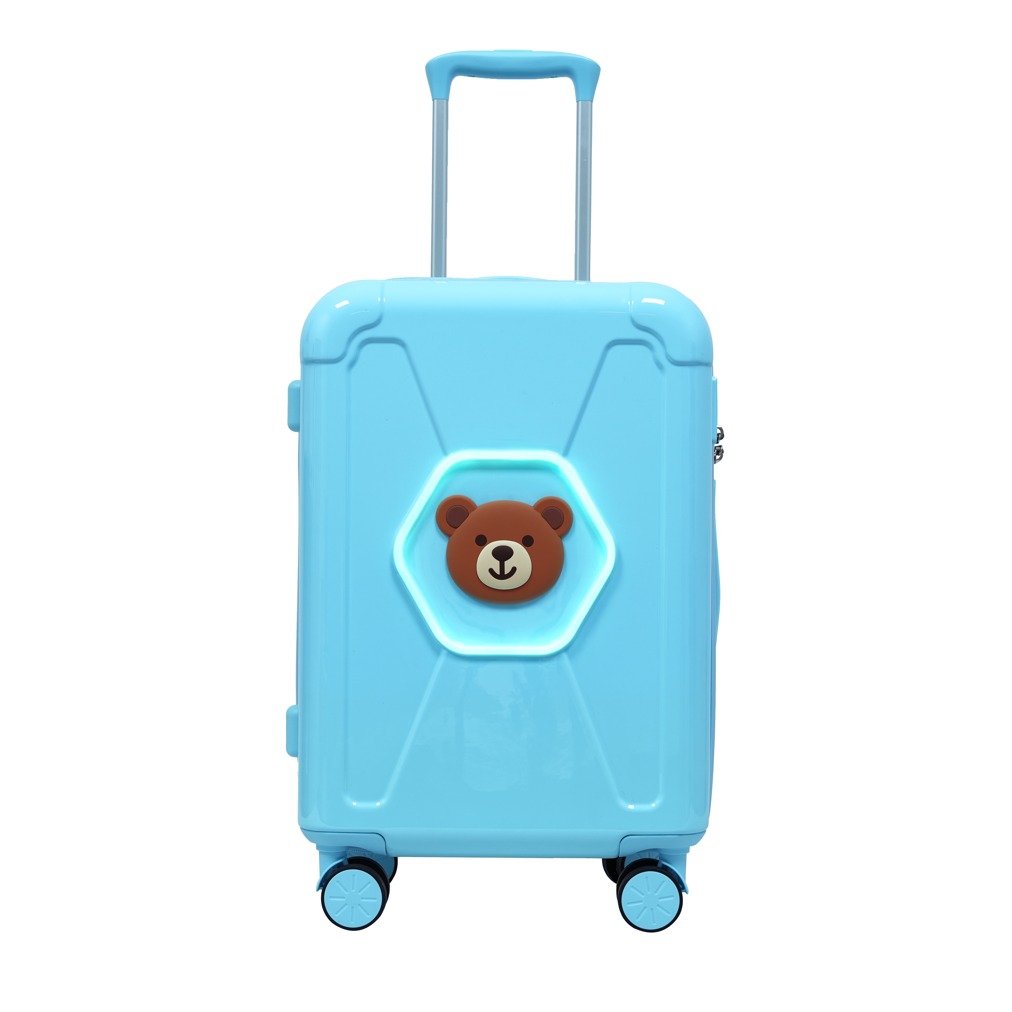 FAMIFA Cartoon Bear Light-Up Luggage