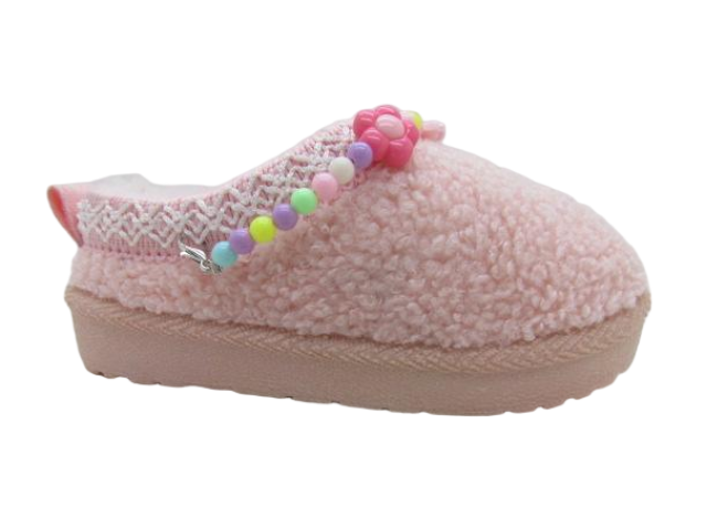 Plush platform slippers
