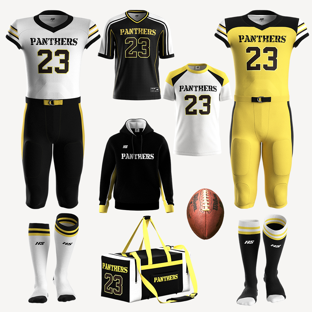 American Football Uniform Set Design Team Club American Football Uniform