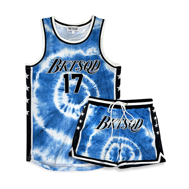 High-Quality Basketball Jersey Set Embroidered Mesh Basketball Uniform