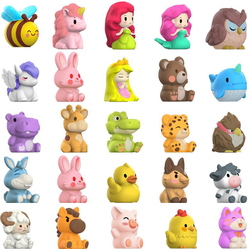 Mini Cartoon Animals Soft Rubber Toy Vinyl Finger Dolls Toy Finger Puppet Toy Early Education Toy