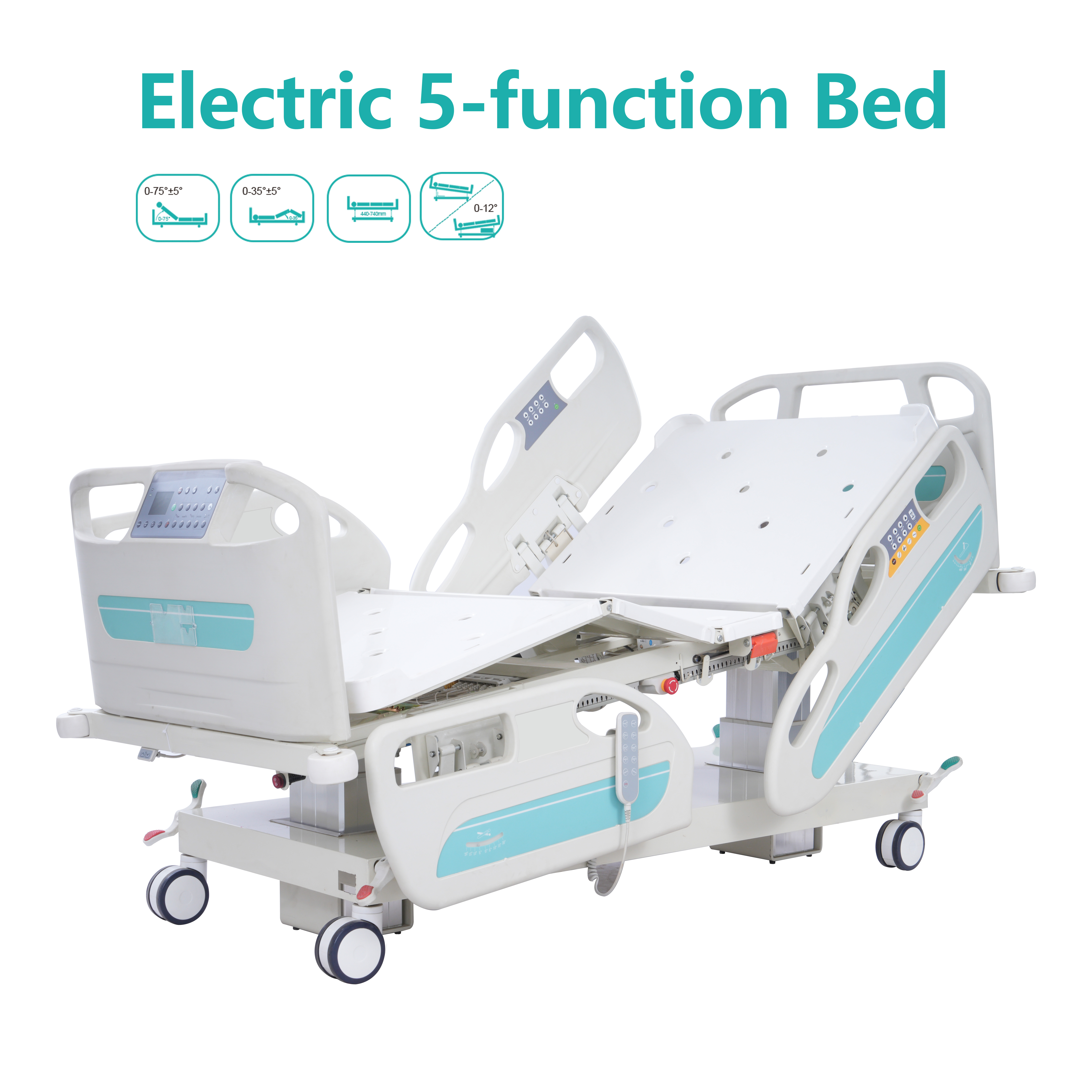 Electric Hospital Bed ICU Hospital Bed Adjustable Hospital Bed Column Motor