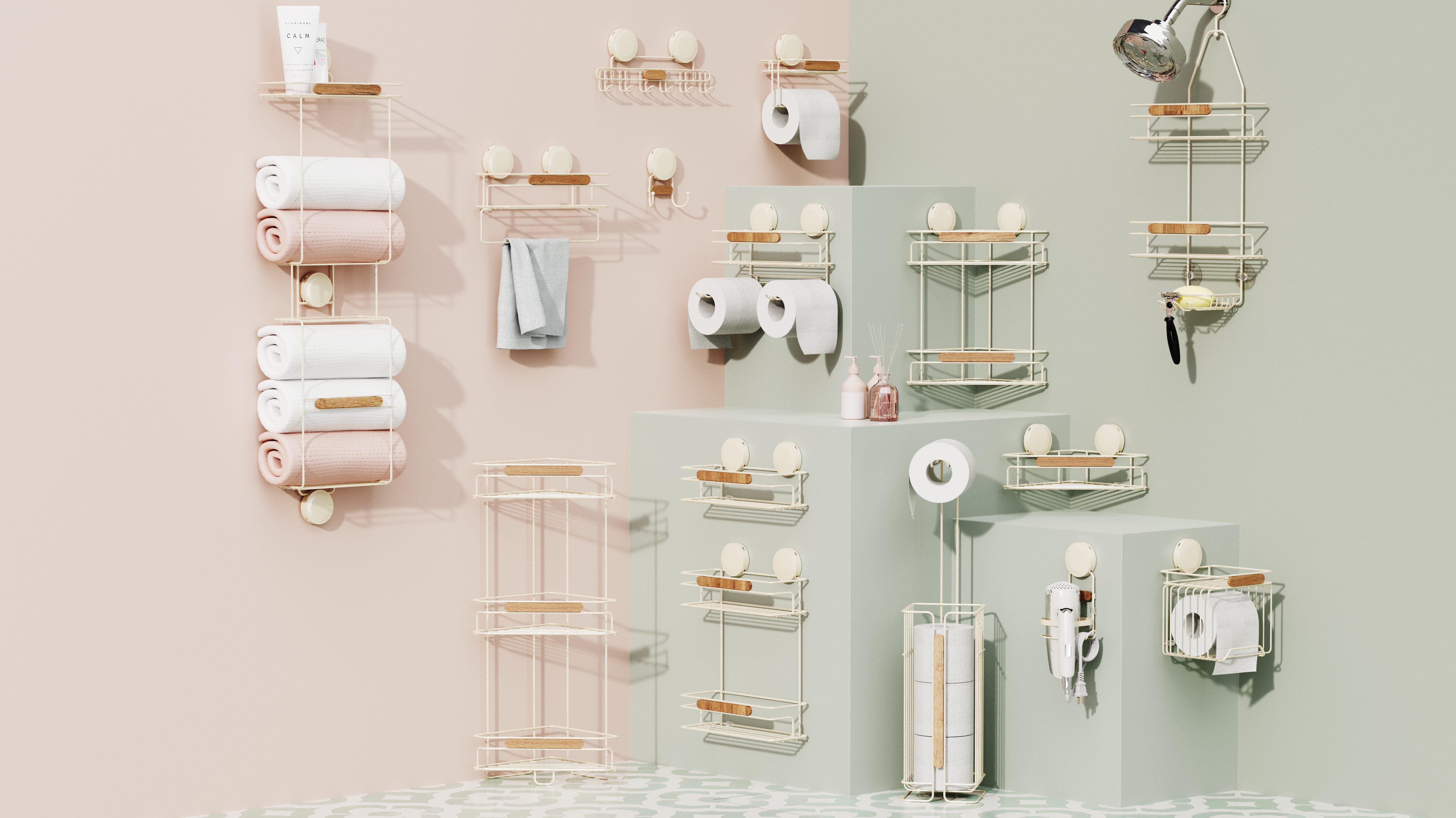 Healing Wood Series Bathroom Organizer