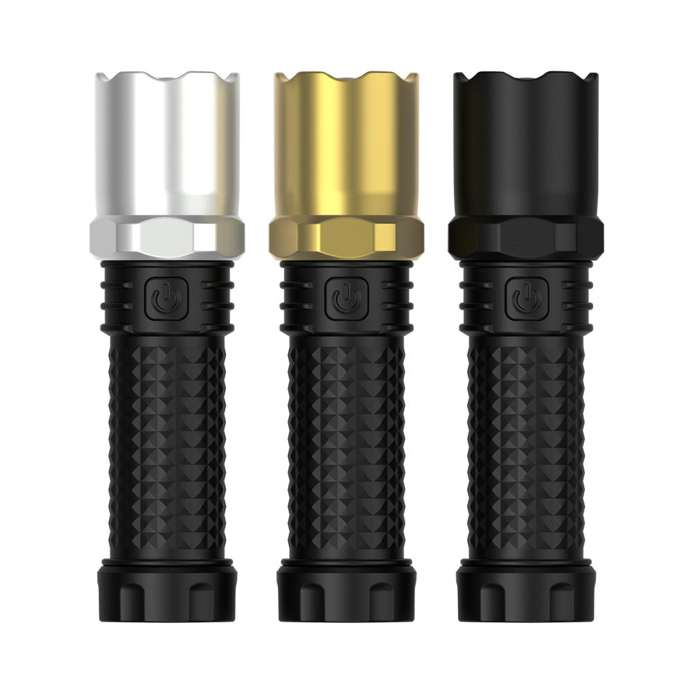New Mini Zoomable Flashlight, Multi-Color Optional, Portable Super Bright for Outdoor Lighting