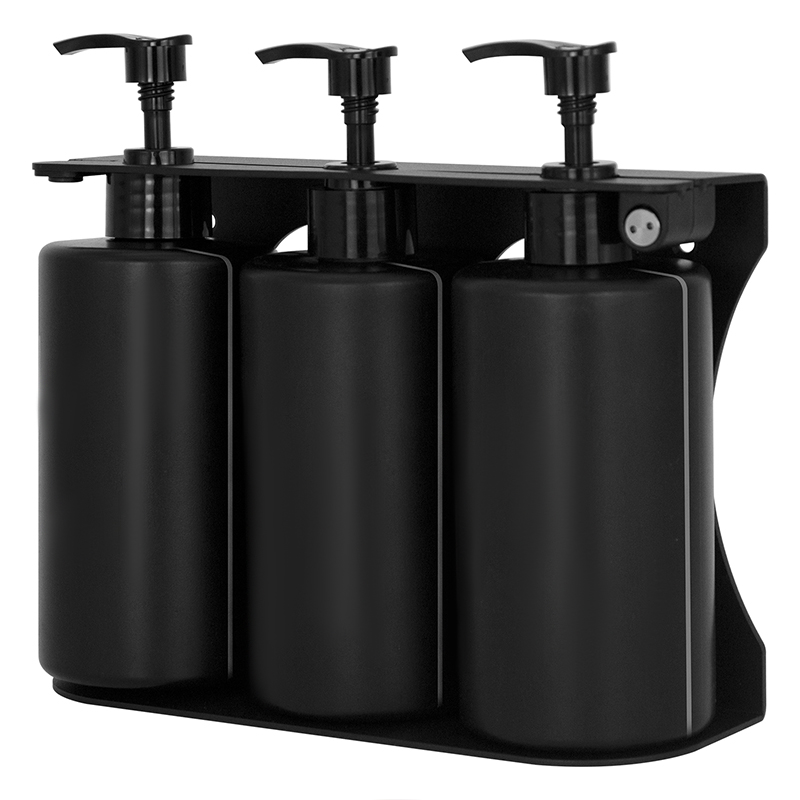 Customizable 3-in-1 Wall-Mounted Metal Liquid Soap Dispenser and Shower Shampoo Dispenser
