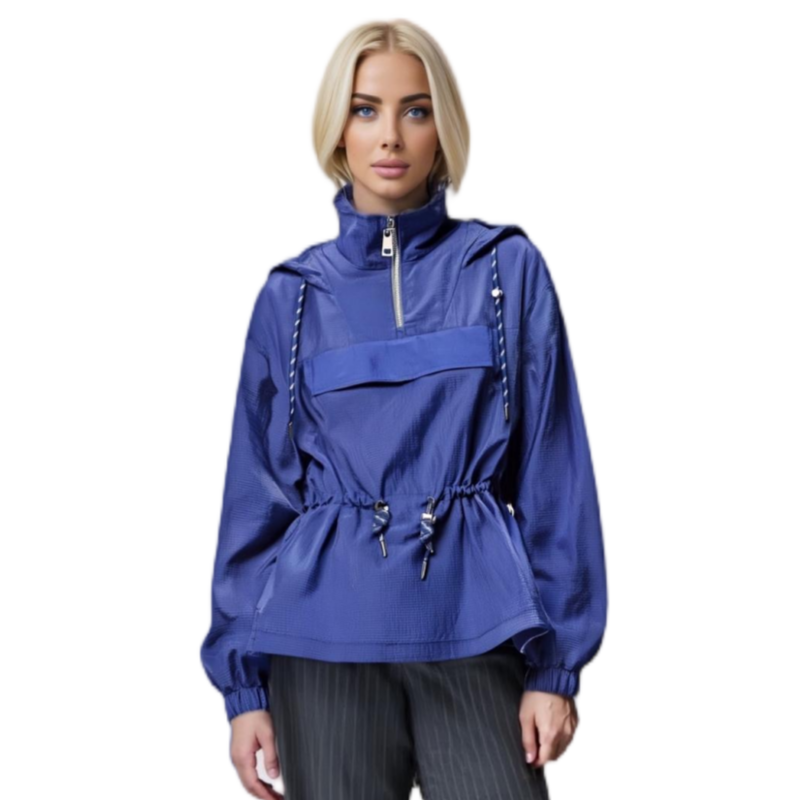 Stylish Glossy Windproof Women's Casual Jacket