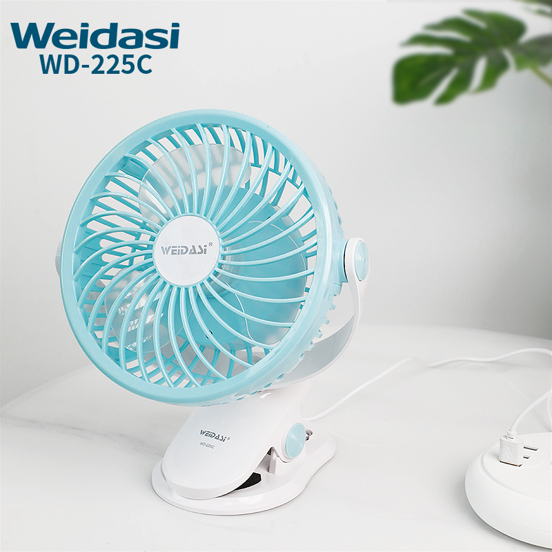 Rechargeable Mini Fan 7 Inch 360 Degree Adjustable Fan Head & Bottom Electric Fan
