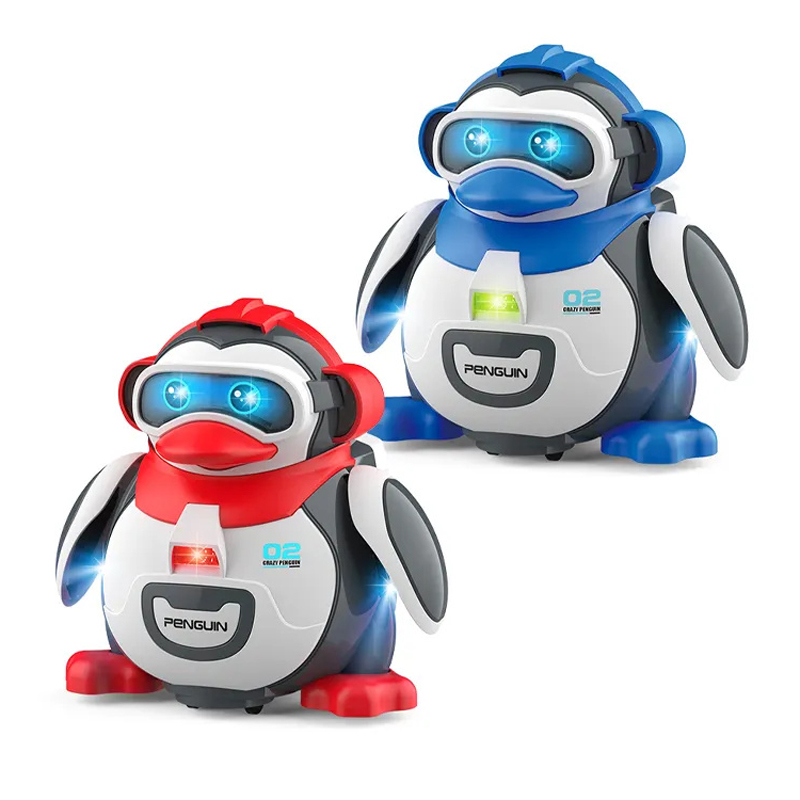 Electric Penguin Toy Cartoon Robot Toy Universal Rotation Animal Toy Kid Educational Toy
