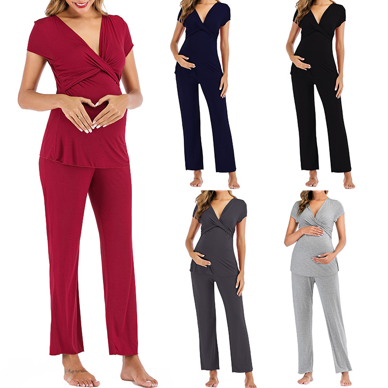 Women’s Short Sleeve and Long Pants Soft Sleepwear