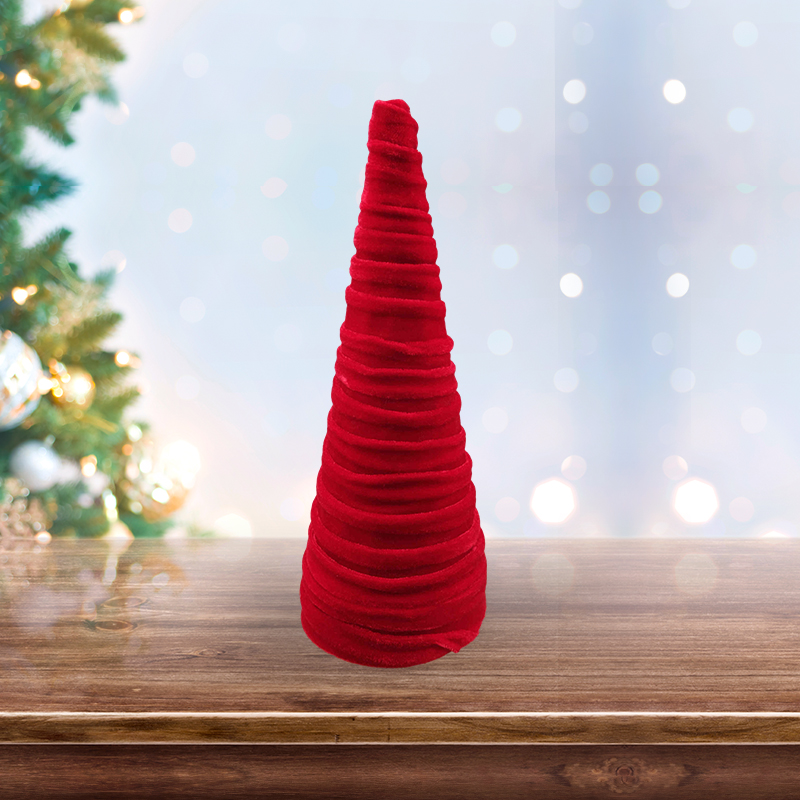 10X25.5CM Christmas Velvet Tree Topper