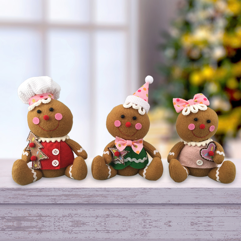 7''Christmas Gingerbread Doll Sitting Towering