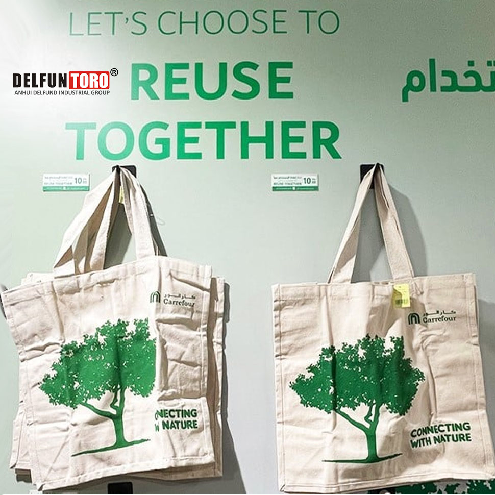 Eco friendly tote bags 100% ECO Recycled Cotton Shopping Bag