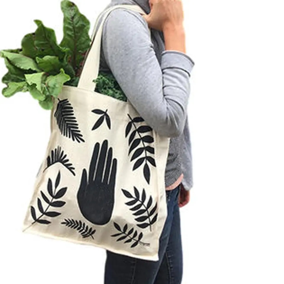 Eco friendly Natural Cotton tote bags 100% ECO Recycled Cotton Shopping Bag